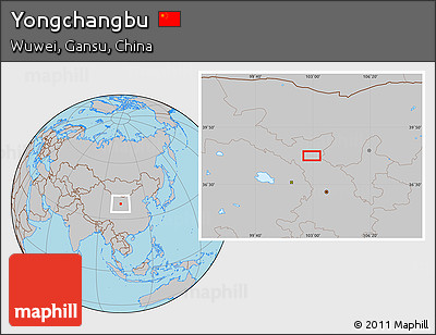 Gray Location Map of Yongchangbu