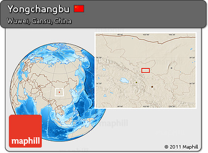 Shaded Relief Location Map of Yongchangbu