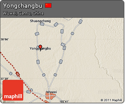 Shaded Relief Map of Yongchangbu