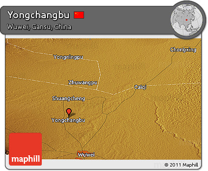 Physical Panoramic Map of Yongchangbu