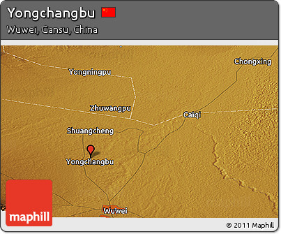 Physical Panoramic Map of Yongchangbu