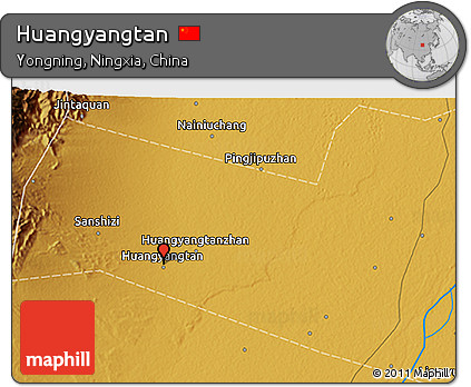 Physical 3D Map of Huangyangtan