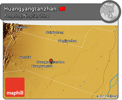 Physical 3D Map of Huangyangtanzhan
