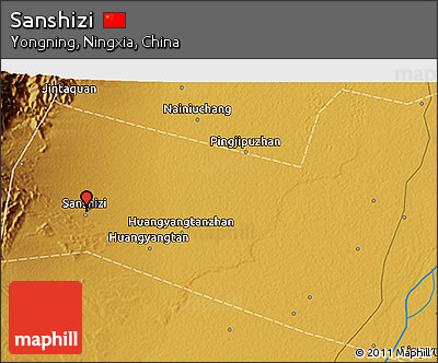 Physical 3D Map of Sanshizi