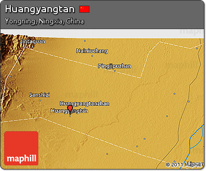 Physical 3D Map of Huangyangtan