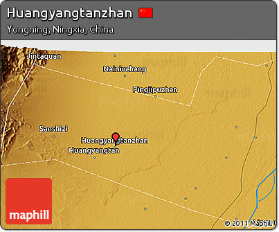 Physical 3D Map of Huangyangtanzhan