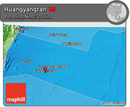 Political 3D Map of Huangyangtan