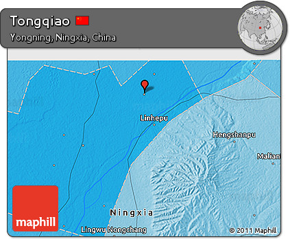 Political 3D Map of Tongqiao