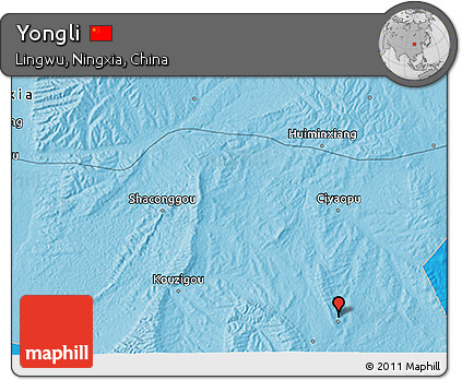 Political 3D Map of Yongli