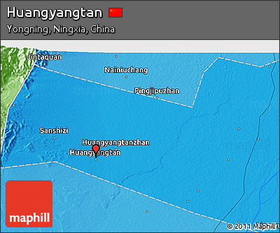 Political 3D Map of Huangyangtan