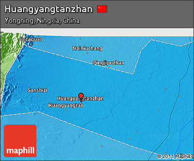 Political 3D Map of Huangyangtanzhan