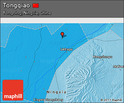 Political 3D Map of Tongqiao