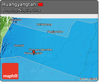 Political 3D Map of Huangyangtan