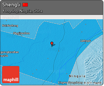 Political 3D Map of Shengli