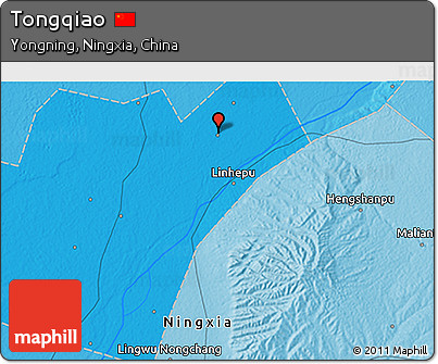 Political 3D Map of Tongqiao