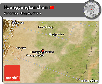 Satellite 3D Map of Huangyangtanzhan