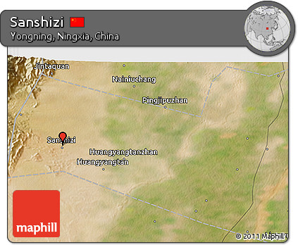 Satellite 3D Map of Sanshizi