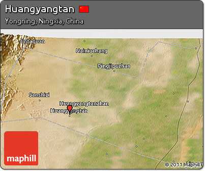 Satellite 3D Map of Huangyangtan