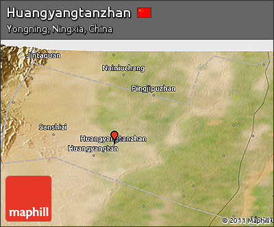Satellite 3D Map of Huangyangtanzhan