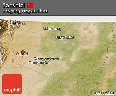Satellite 3D Map of Sanshizi