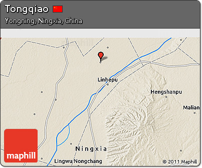 Shaded Relief 3D Map of Tongqiao