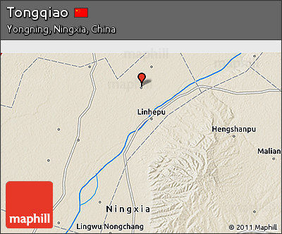 Shaded Relief 3D Map of Tongqiao
