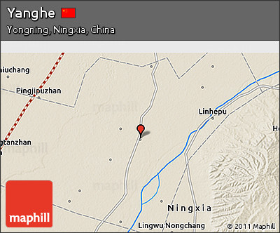 Shaded Relief 3D Map of Yanghe