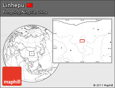 Blank Location Map of Linhepu