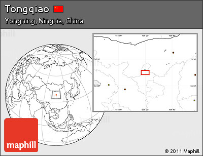 Blank Location Map of Tongqiao