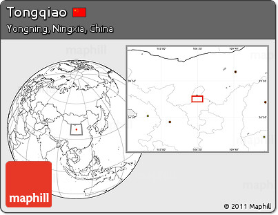Blank Location Map of Tongqiao