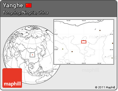 Blank Location Map of Yanghe