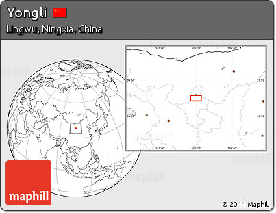 Blank Location Map of Yongli