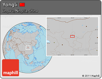 Gray Location Map of Yongli
