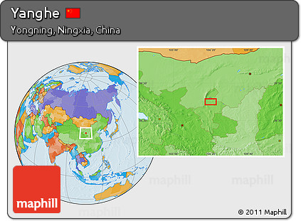 Political Location Map of Yanghe
