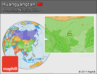Political Location Map of Huangyangtan