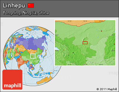 Political Location Map of Linhepu