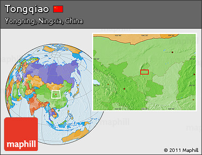 Political Location Map of Tongqiao