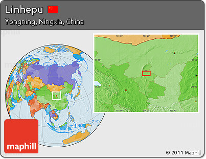 Political Location Map of Linhepu