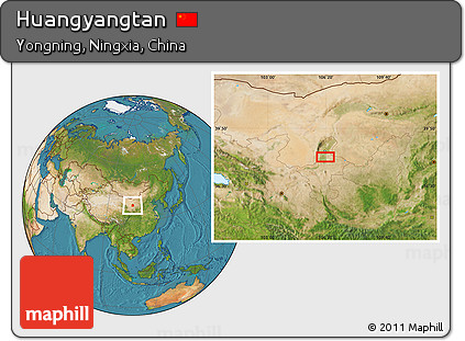 Satellite Location Map of Huangyangtan