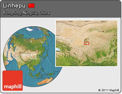 Satellite Location Map of Linhepu