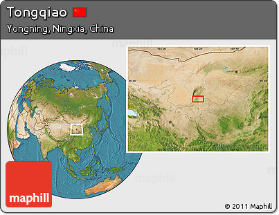 Satellite Location Map of Tongqiao