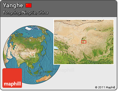 Satellite Location Map of Yanghe