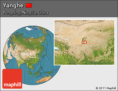 Satellite Location Map of Yanghe