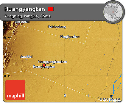 Physical Map of Huangyangtan
