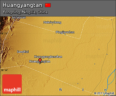 Physical Map of Huangyangtan