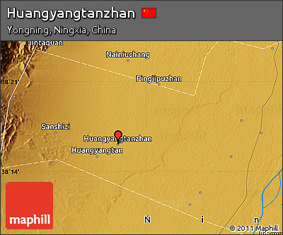 Physical Map of Huangyangtanzhan