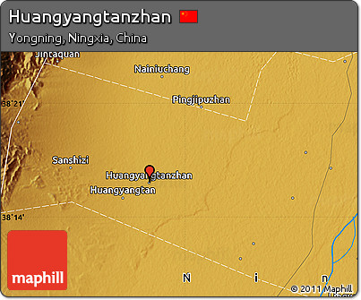 Physical Map of Huangyangtanzhan