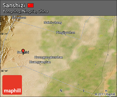 Satellite Map of Sanshizi