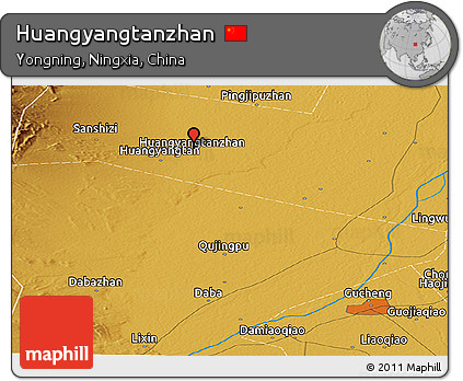 Physical Panoramic Map of Huangyangtanzhan