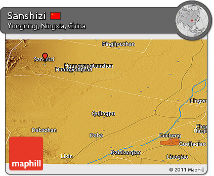 Physical Panoramic Map of Sanshizi